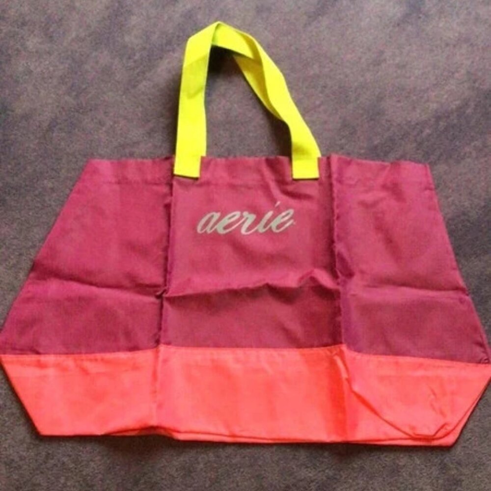 Purse Beach Tote Bag Aerie Pink Red New